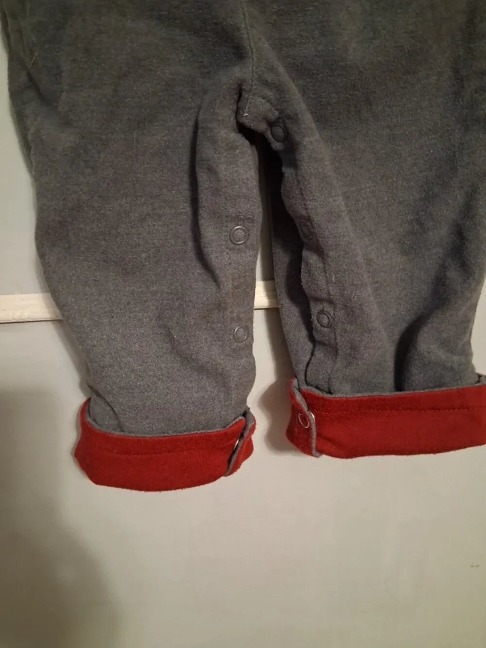 Vintage Gymboree Train Overalls Grey Flannel 12-18 Months Warm